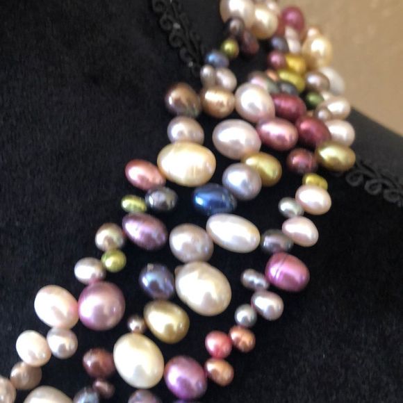 Freshwater Pearls Multi Strand Pearl Necklace - Picture 3 of 7